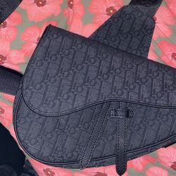 DIOR Saddle Bag (Black Oblique Jacquard)