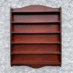 Vintage Wooden Curio Shelf