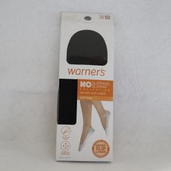 3 PAIR Warner's Womens Never Slip No Slide Liner Socks - One Size - Black