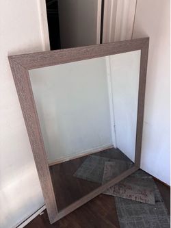 Large wooden mirror