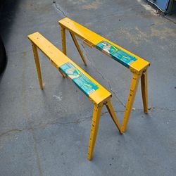 2ea Crawford Pro Adjustable Steel Sawhorse