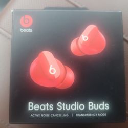 BEATS STUDIO BUDS. RED ORIGINALS BRAND NEW IN THE BOX 