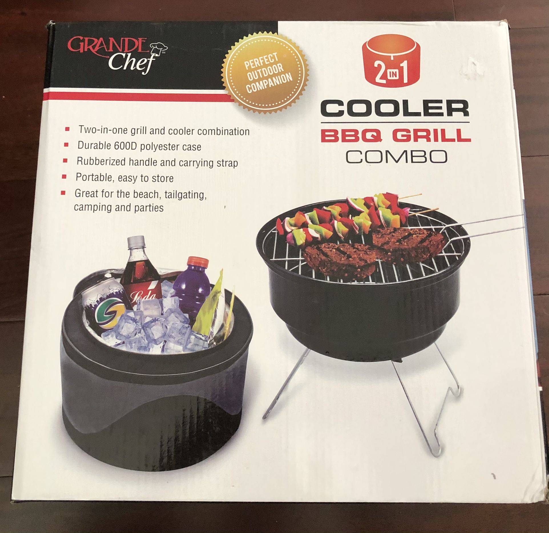 2 In 1 Cooler And Bbq Grill Combo