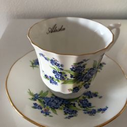 Vintage Cup & Saucer  Alaska  Fine Bone China Elizabethan 