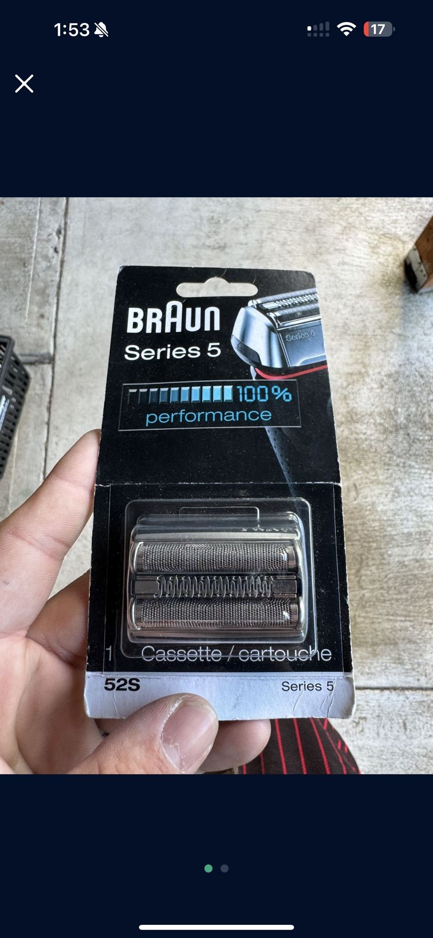 Braun Series 5 52S Electric Shaver Head Replacement