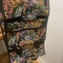 Vintage JADE Floral Women's Rolling Bag
