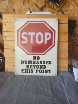 Hilarious Stop Sign Metal 12"x16"