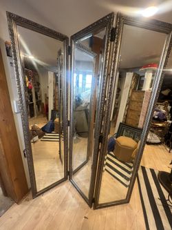 Antique Vintage, Carved Gold  Room Divider Screen 