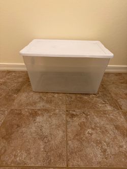 Clear Plastic Storage Bin with Lid