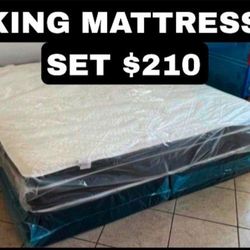 New KING SIZE MATTRESS WITH BOX SPRING SET Colchones Nuevos King Size Bed 