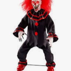 Young crouching clown