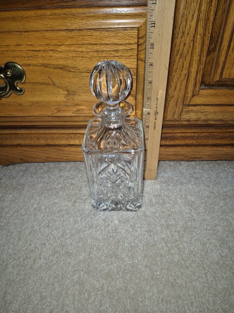 Vintage Lead Crystal Decanter With Top