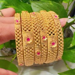 gold plated bangals 