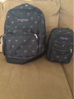 Jansport backpack and lunch bag included in very good condition