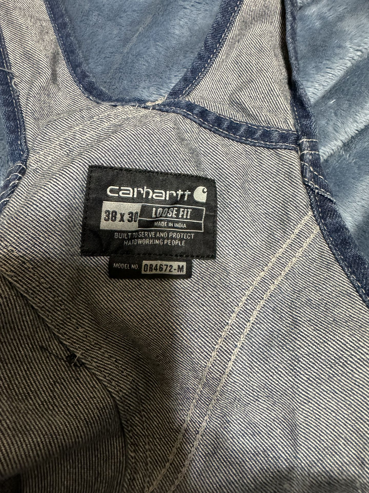 New Carthartt Denim Overalls- size 38x30 for Sale in Spring, TX - OfferUp