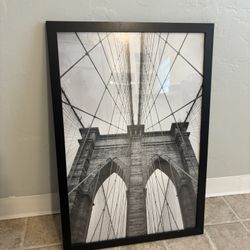 Cool Framed Photo Of Brooklyn Bridge Mint Condition
