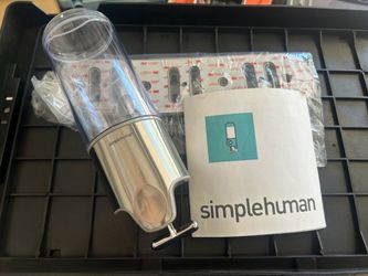 simplehuman Wall Mount Pumps, Single 15 fl. oz. Shampoo & Soap Dispenser,