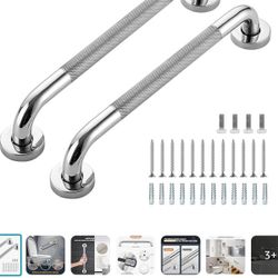 2 Pcs 16 Inch Handicap Grab Bars For Bathroom (43)