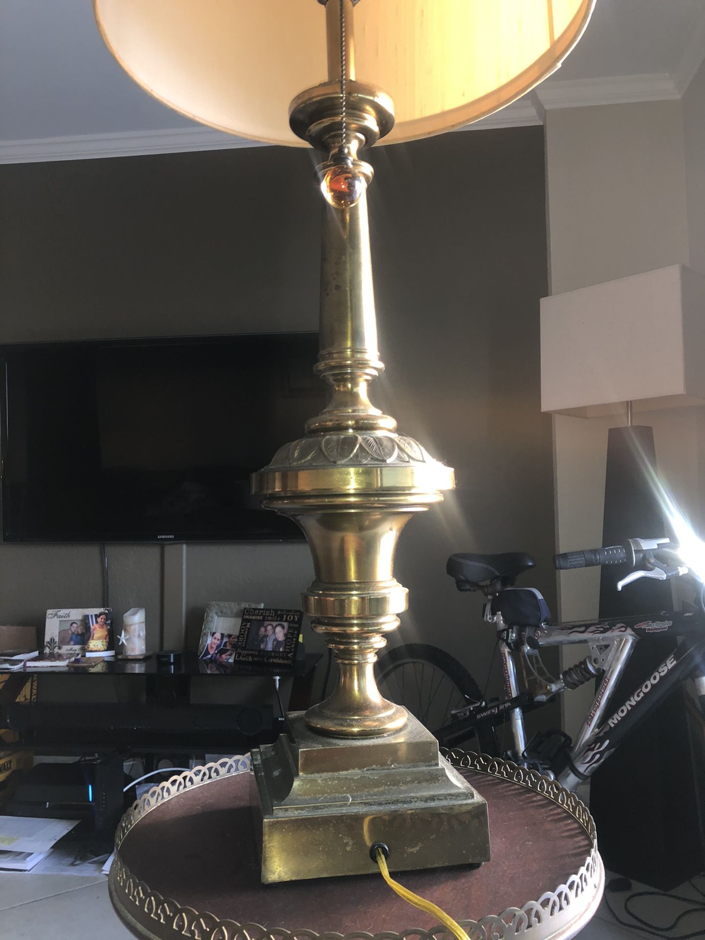 Vintage Tall Brass Lamp