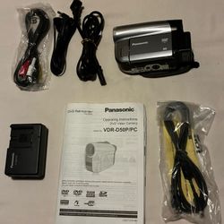 Panasonic VDR-D50P Camcorder W-Charger, Battery,Manual,cables and a mini DVD ✅