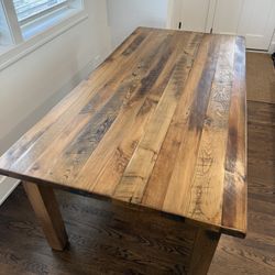 Reclaimed Barnwood Amish Dining Table, 82”