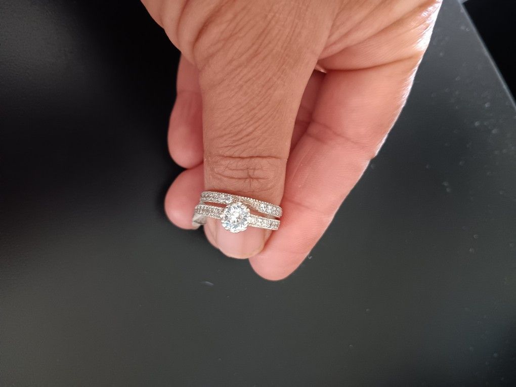 Silver 9.25 Wedding ๐ Ring Size 8.5
