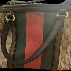 Gucci AUTHENTIC  Sherry Bamboo Canvas 2way shoulder bag
 
