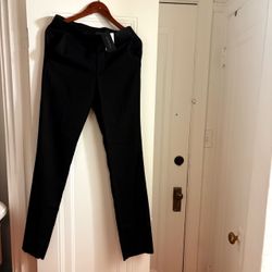 Saks fifth Ave collection wool flat front pockets 100%wool 100% Polyester made in Italy Black size 30 Men