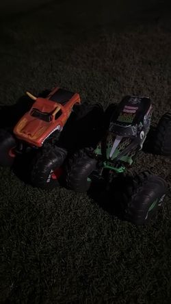 Monster trucks like new $30 for the two trucks each $17