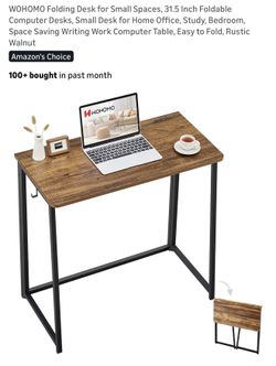 WOHOMO Folding Desk for Small Spaces