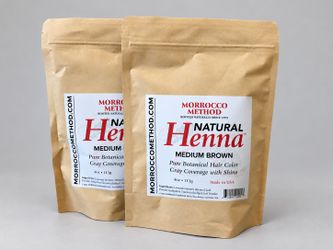 Morrocco Method Medium Brown Henna Hair Color – 2 New Packs