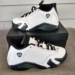 Air Jordan 14 Retro BG Oxidized Green Size 6.5 487524-106