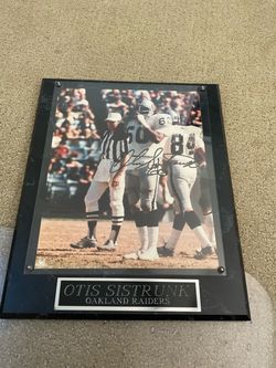 Otis Sistrunk Oakland Raiders Signed Photo Plaque Auto "University of Mars"