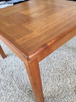Mid Century solid TEAK end table