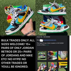 Sz 10.5 TRADES ONLY! ALL SIZES WELCOME READ DESCRIPTION