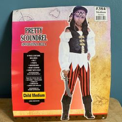 HALLOWEEN PIRATE KIDS SIZE MEDIUM COSTUME