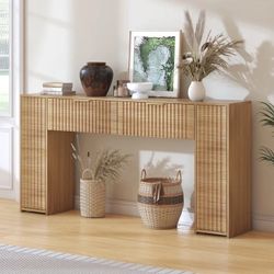 Winkalon 63" Fluted Console Table for Entryway