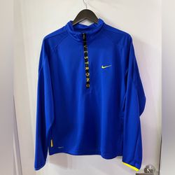 Nike Livestrong Men’s Large Running Pullover Jacket blue Fit Dry Polyester 