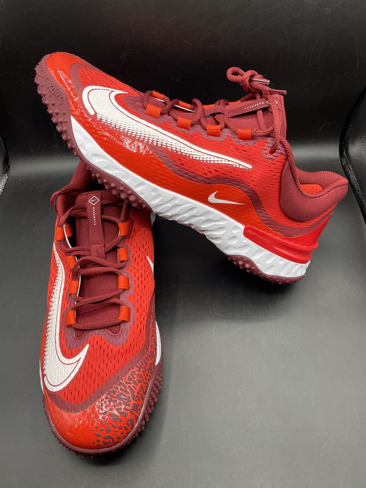 New Nike Alpha Huarache Elite 4 Turf Baseball Shoes Red Men's Size 14 