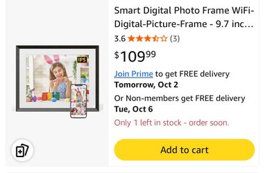 Smart Digital Photo Frame WiFi-Digital-Picture-Frame - 9.7 inc...