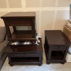 Living Room Table Set (coffee table And 2 Side Tables) 