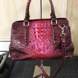 96091 Brahmin Finley Tart Ombre Melbourne Merlot Shoulder Bag 577582in