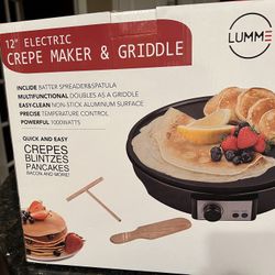 12” Electric Crepe Maker & Griddle 