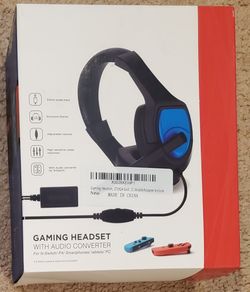 New! Gaming Headset With Audio Converter 