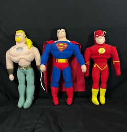 Vtg. Justice League 17” Plushies 