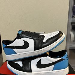 Jordan 1 Low Black Dark Powder Blue 