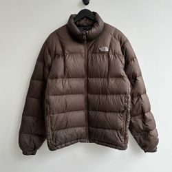 The North Face Brown Puffer Down Jacket - Large