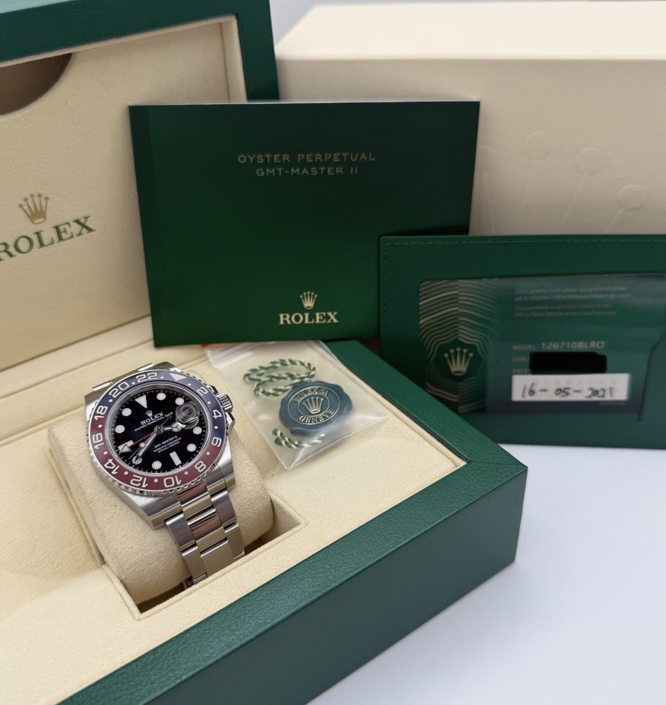 Rolex GMT-Master II “Pepsi” 126710BLRO – 2021 | Like New | Factory Stickers | Full Set