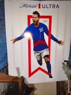60x40 cardboard Messi poster