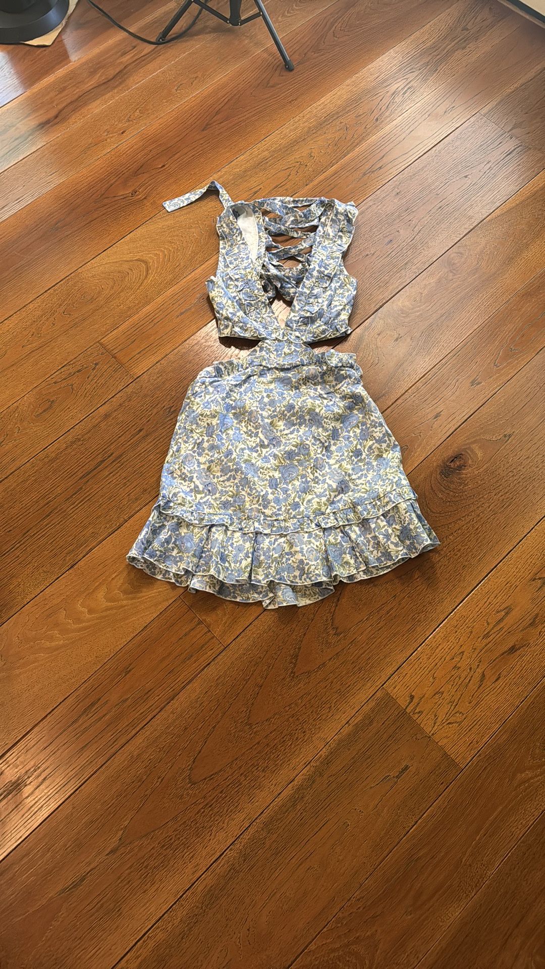 MARBLE Blue Floral Dress